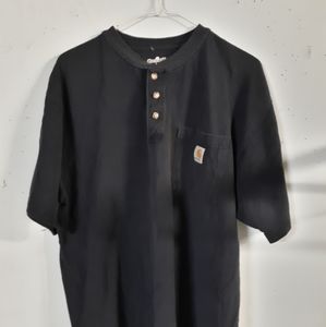 Carhartt half button pocket work shirt